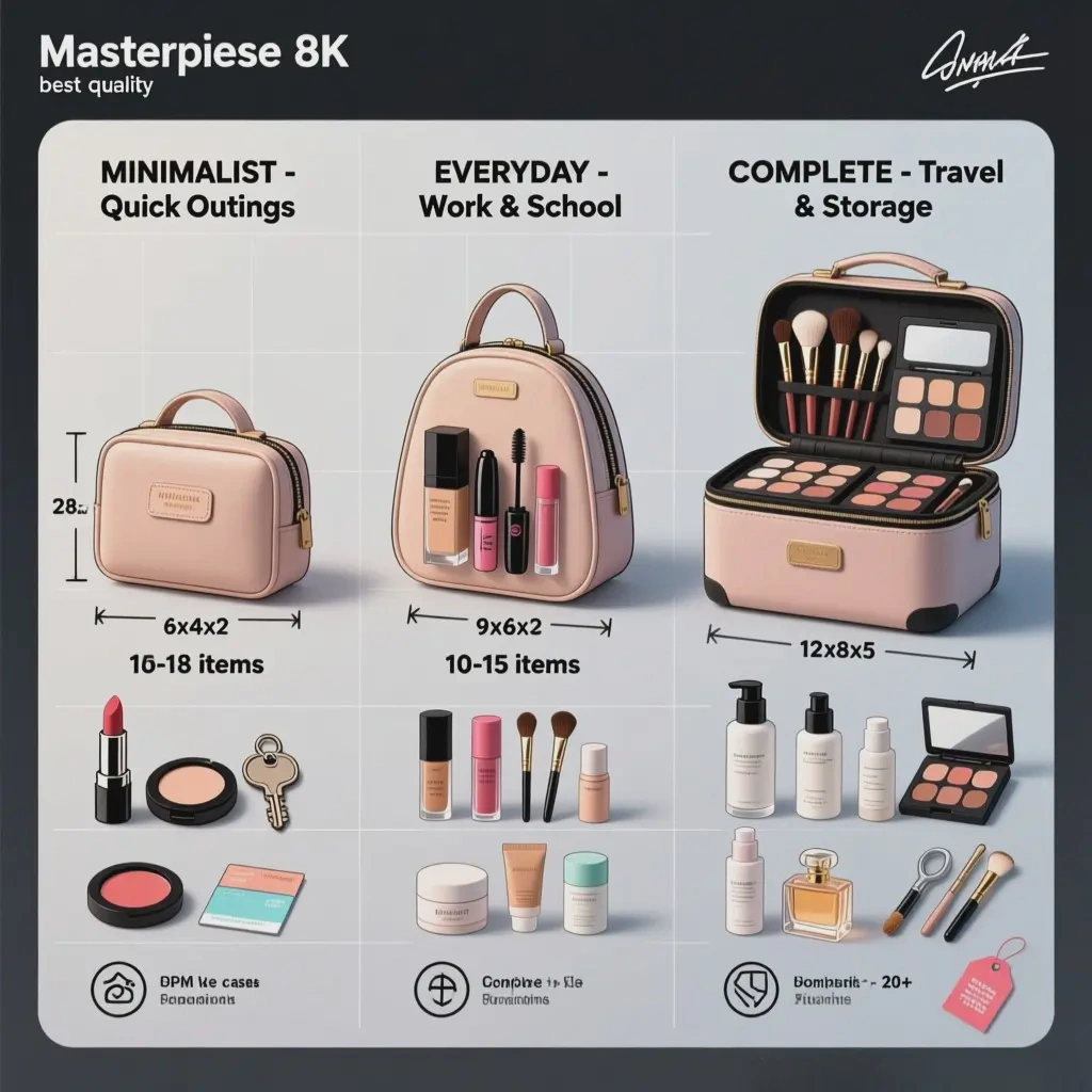 portable makeup bag size