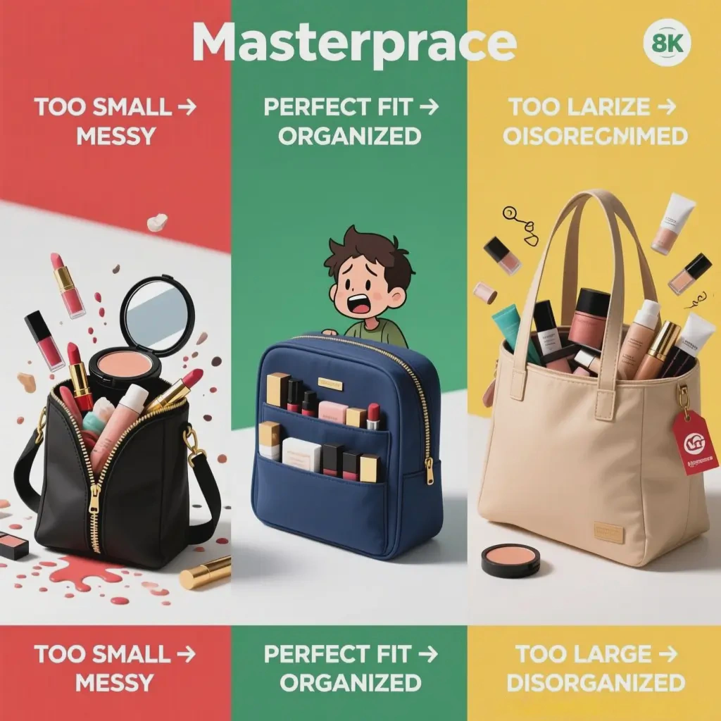 small vs large makeup bag