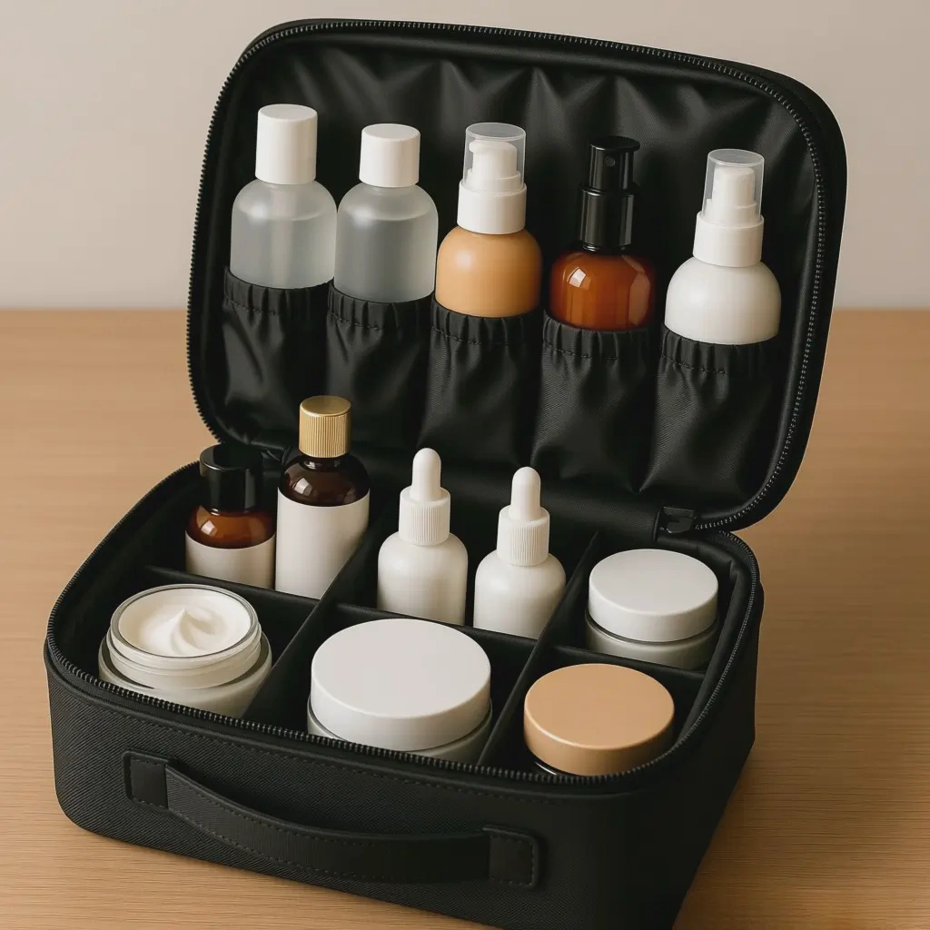 pack skincare for travel