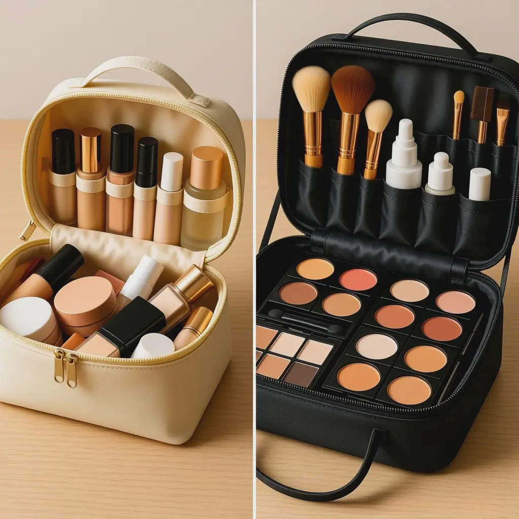 multi compartment makeup organizer