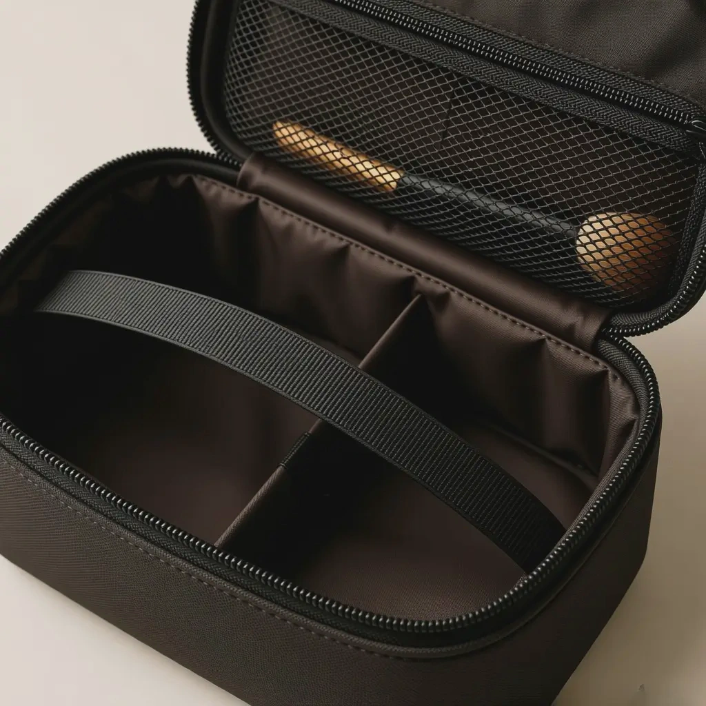makeup bag with hard bottom