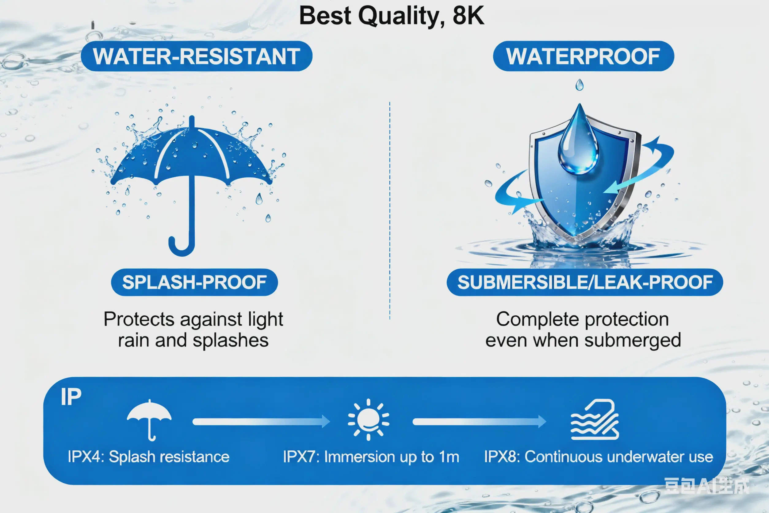water resistant vs waterproof