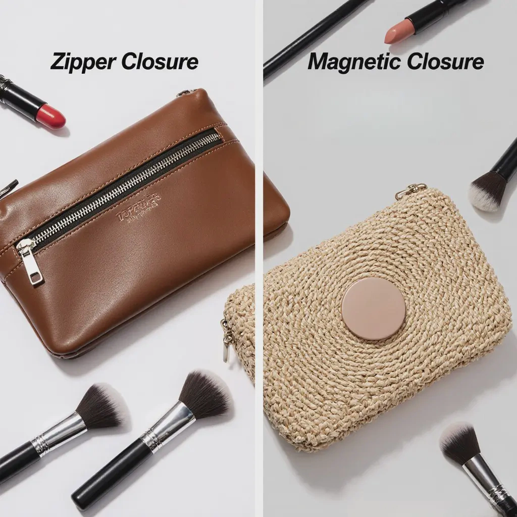 zipper-closed makeup bags