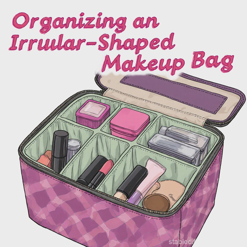irregular - shaped makeup bag