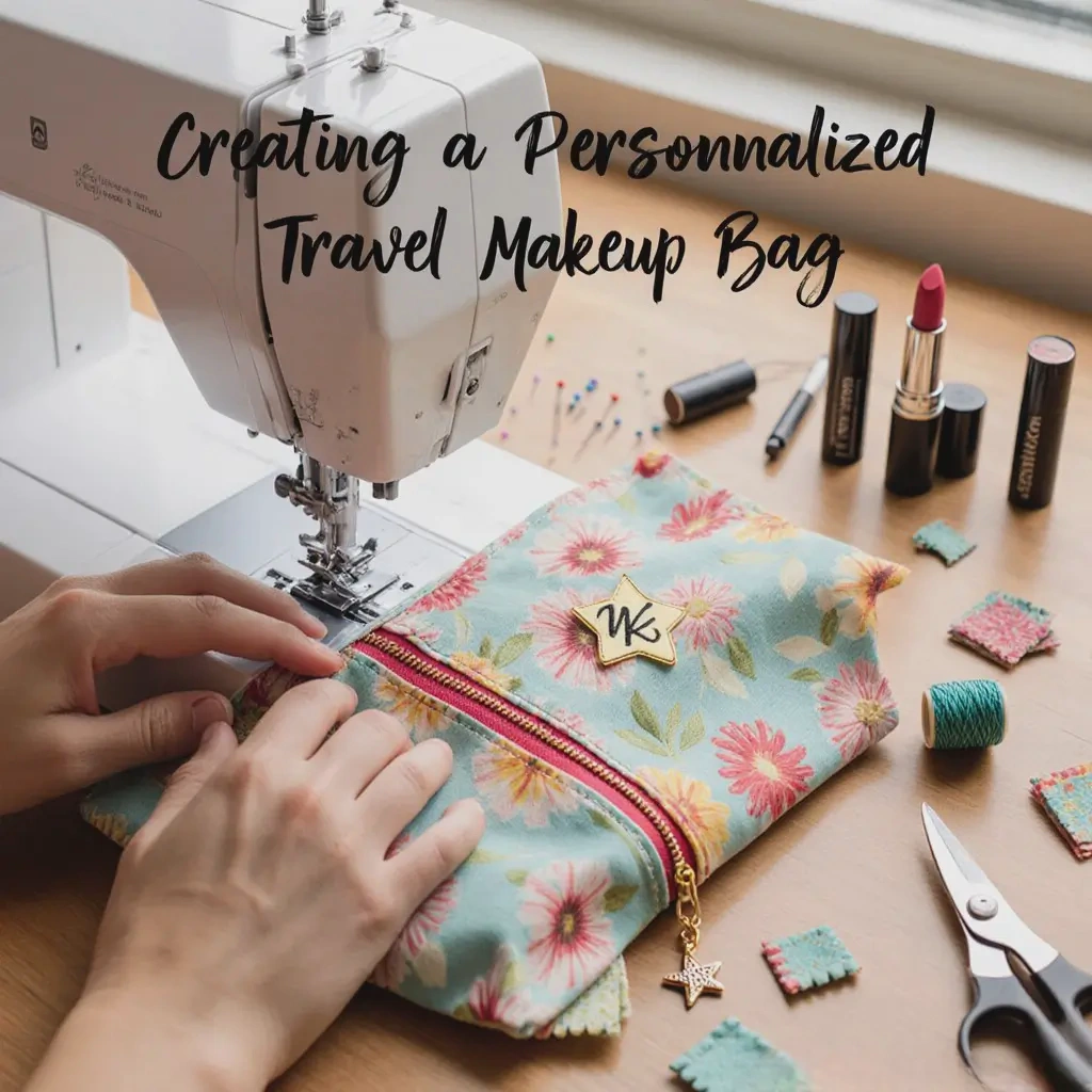 DIY travel makeup bag