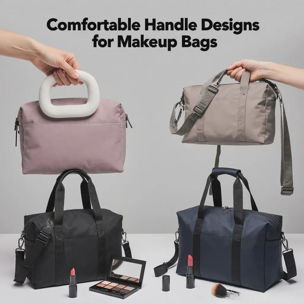 makeup bag, handle design