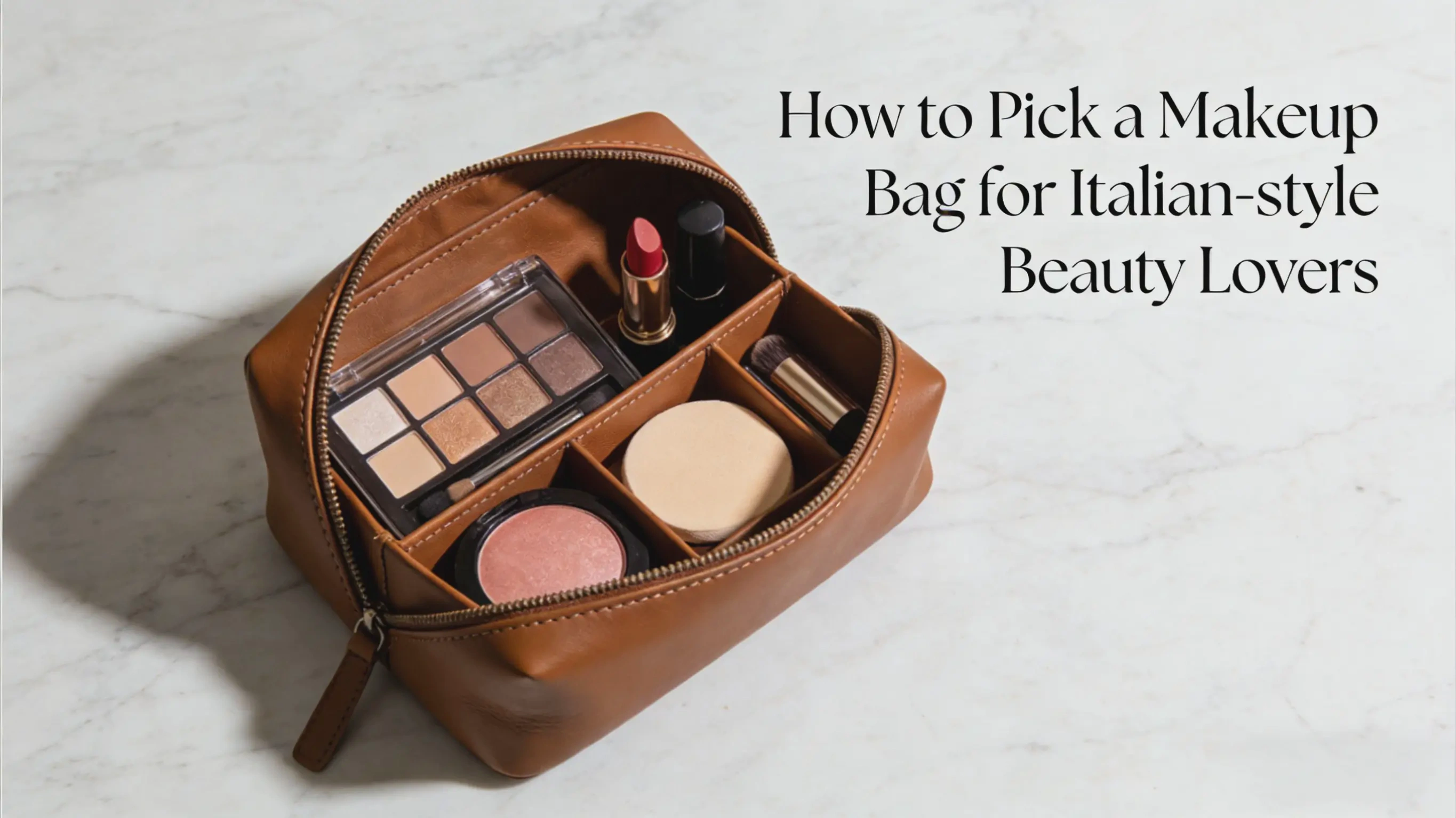 Italian-style makeup bag