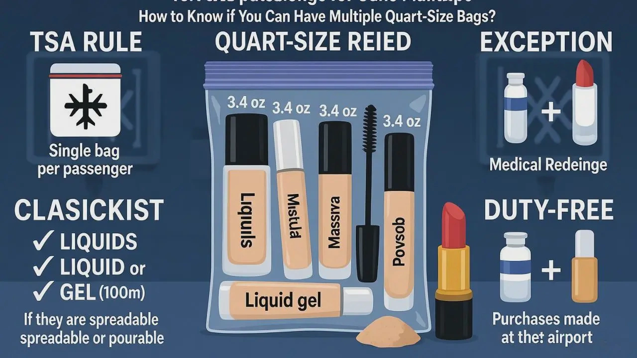 TSA multiple quart bags