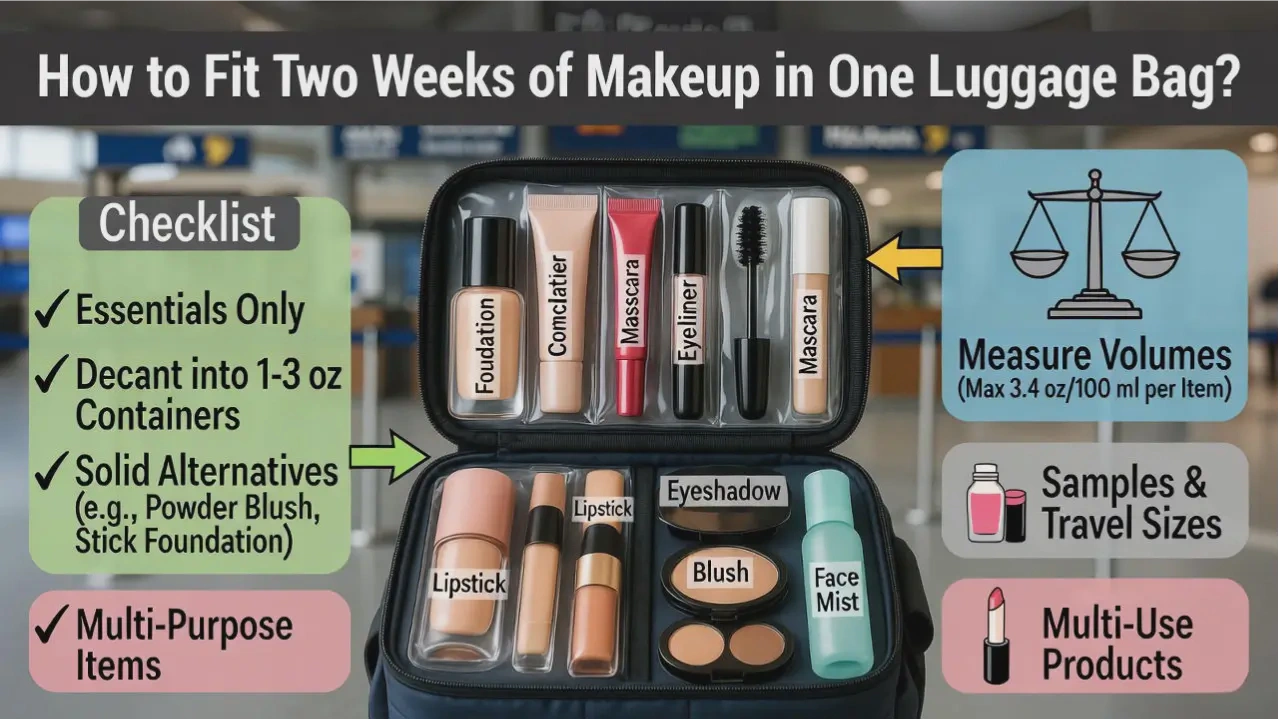 Travel makeup organization