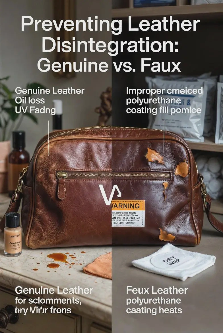 salvage leather makeup bag