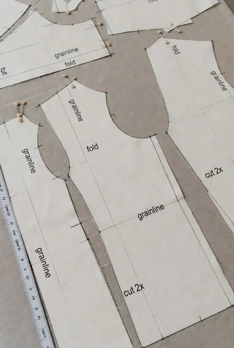 digitally printed pattern pieces