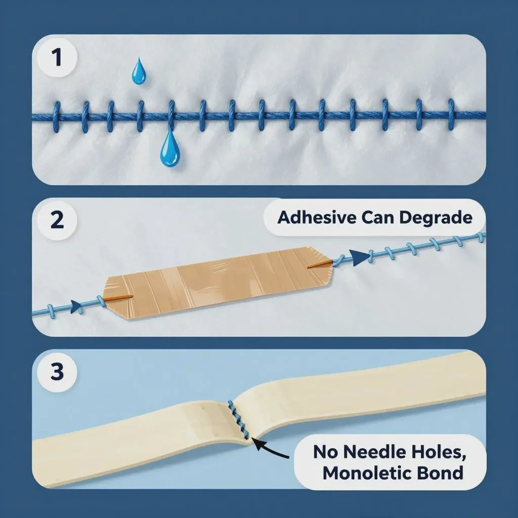 welded seams vs stitched seams
