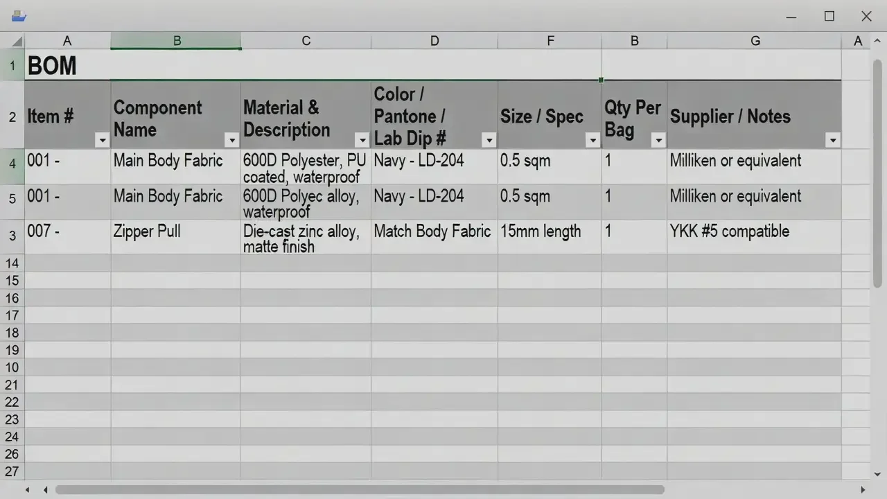 makeup bag production drawings