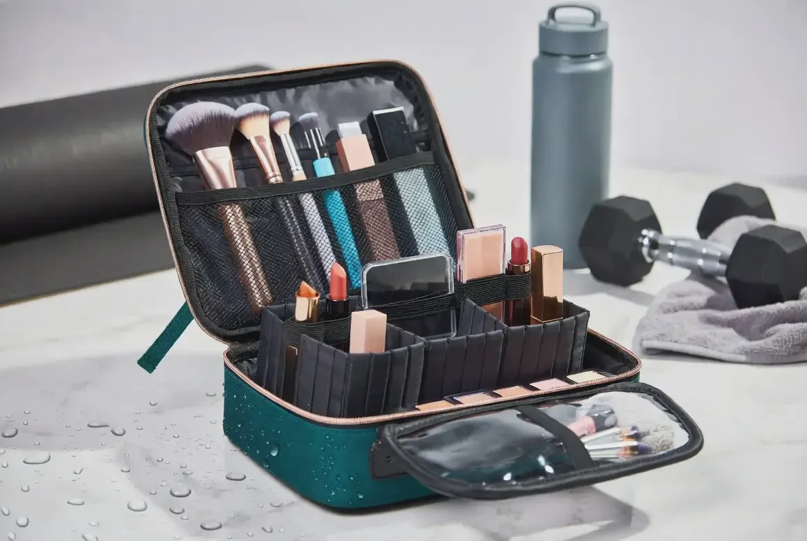 sweat proof gym makeup bag
