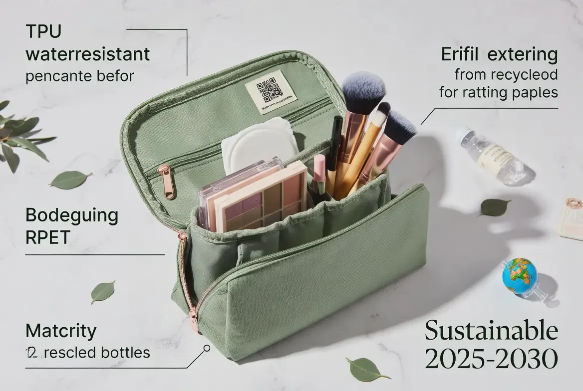 sustainable portable makeup bag
