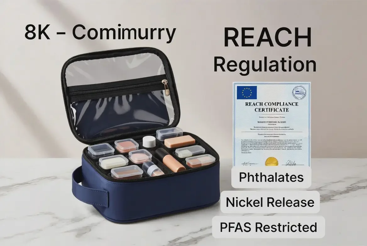 REACH compliance makeup bag