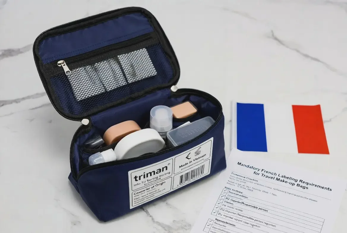 triman logo travel toiletry bag