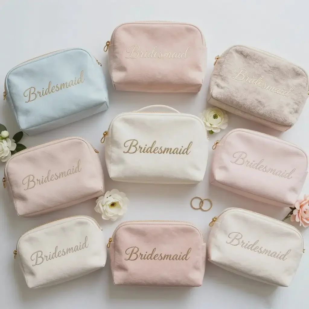 private label vegan leather makeup pouches